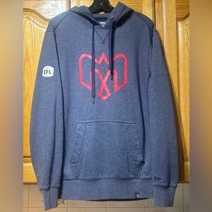 New Era Montreal Alouettes CFL Football Gray/Blue Hoodie Sweatshirt Men’s Large